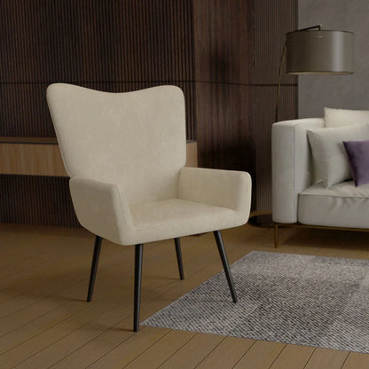 Ohrensessel Relaxsessel skandinavischen Design Cord Beige