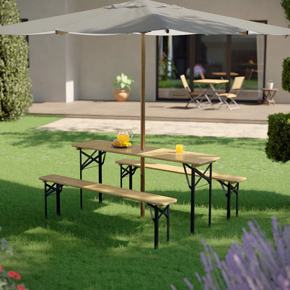 Ensemble de tente à bière, table à bière Bichl, pliable en 3 parties