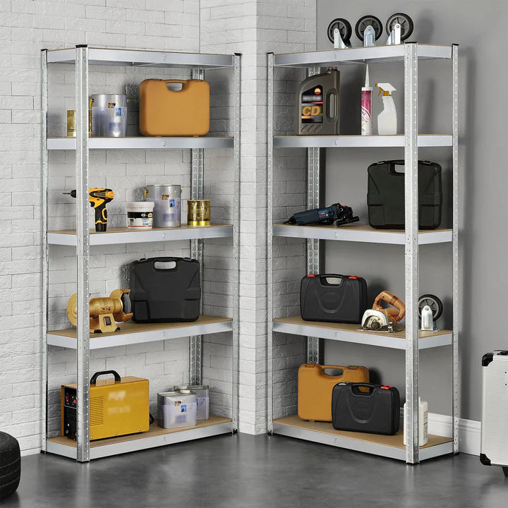 Set di 2 ripiani portaoggetti ripiani robusti "Basic" 180 x 90 x 40 cm