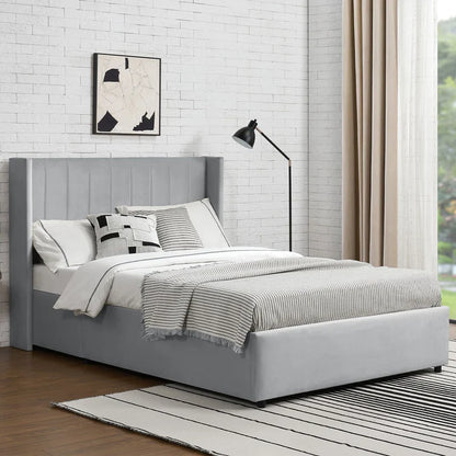 Polsterbett Savona 140 - Hellgrau