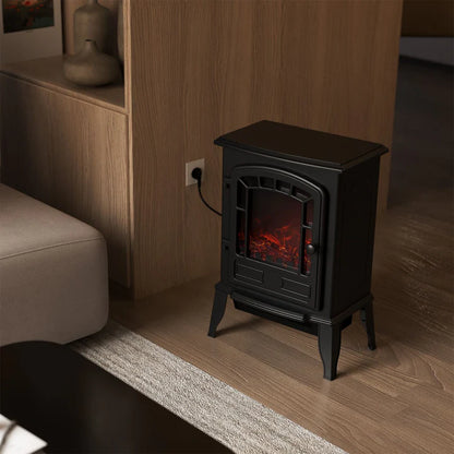 Elektrokamin 2000W mit Flammeneffekt Schwarz