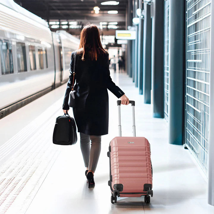 Hartschalen Kofferset Rom 3 tlg Rosa