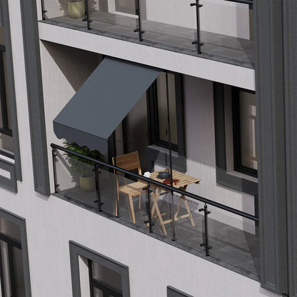 Klemmmarkise Kapstadt 150x120 cm Grau - Palo24