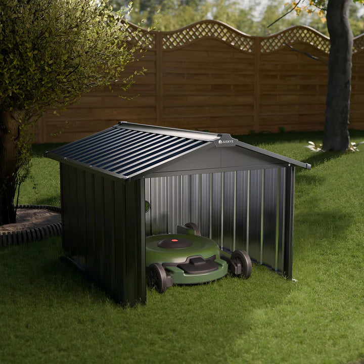 Mähroboter Garage MGMT1 aus Metall mit Satteldach in anthrazit