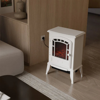 Elektrokamin 2000W mit Flammeneffekt Weiss