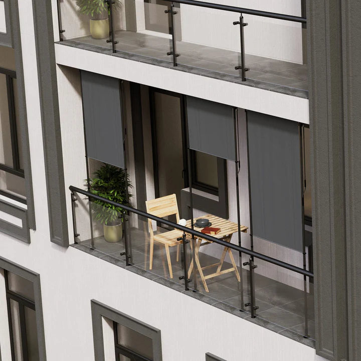 Senkrechtmarkise Barbados 100x310 cm Grau - Palo24