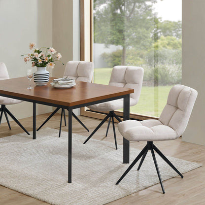 Drehstuhl Dallas 2er Set Cord Beige - Palo24