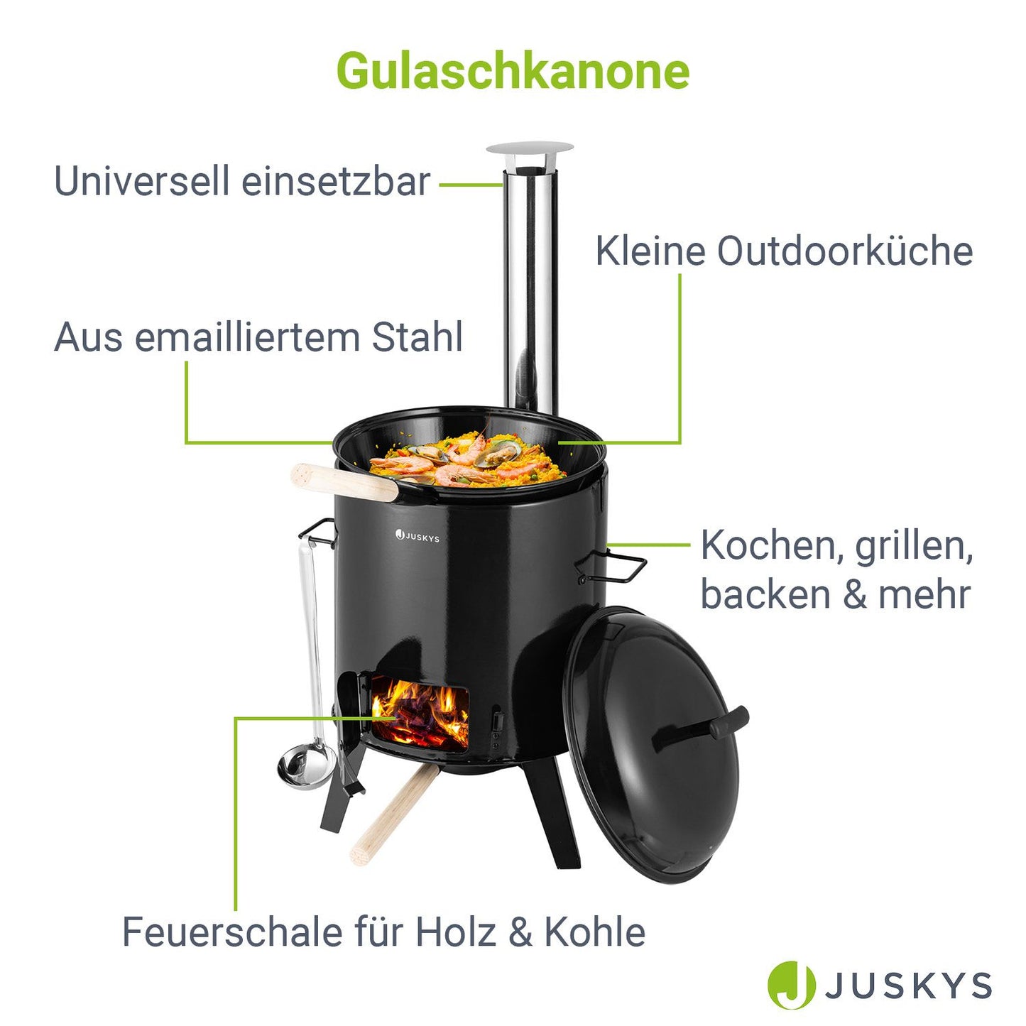 Gulaschkanone aus rostfreiem Edelstahl