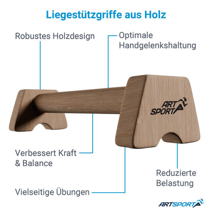 Liegestützgriffe aus Holz L