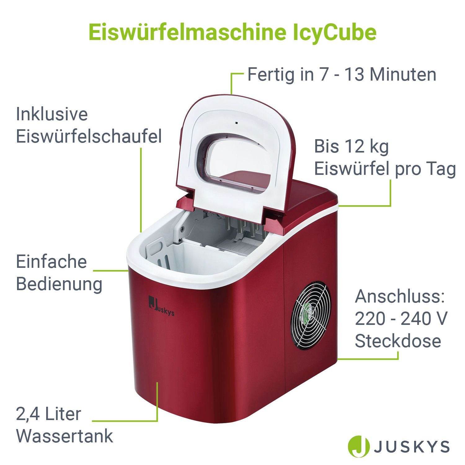 Eiswürfelmaschine IcyCube rot - Palo24