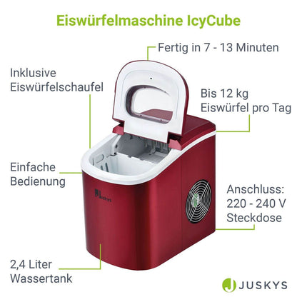 Eiswürfelmaschine IcyCube rot - Palo24