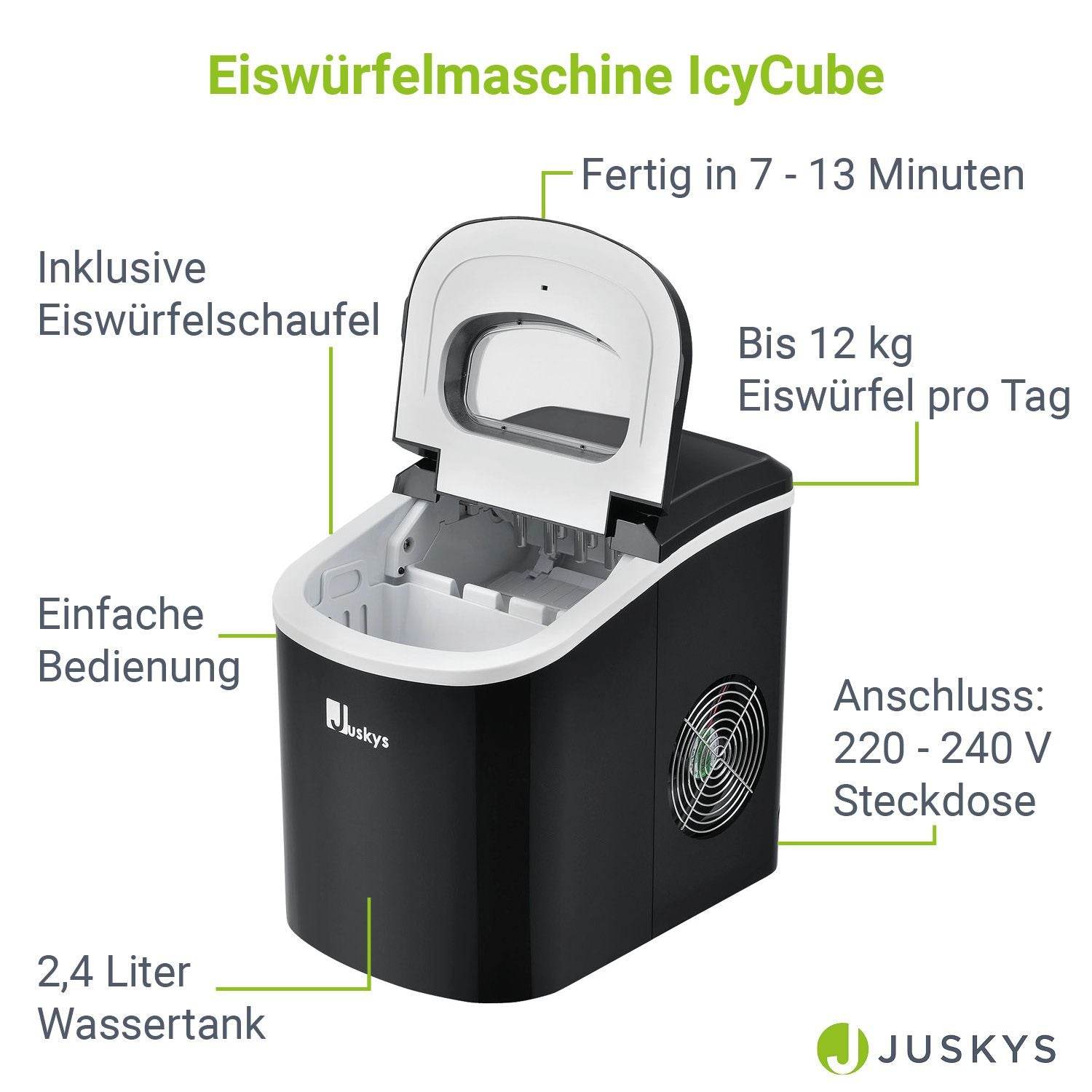 Eiswürfelmaschine IcyCube schwarz - Palo24