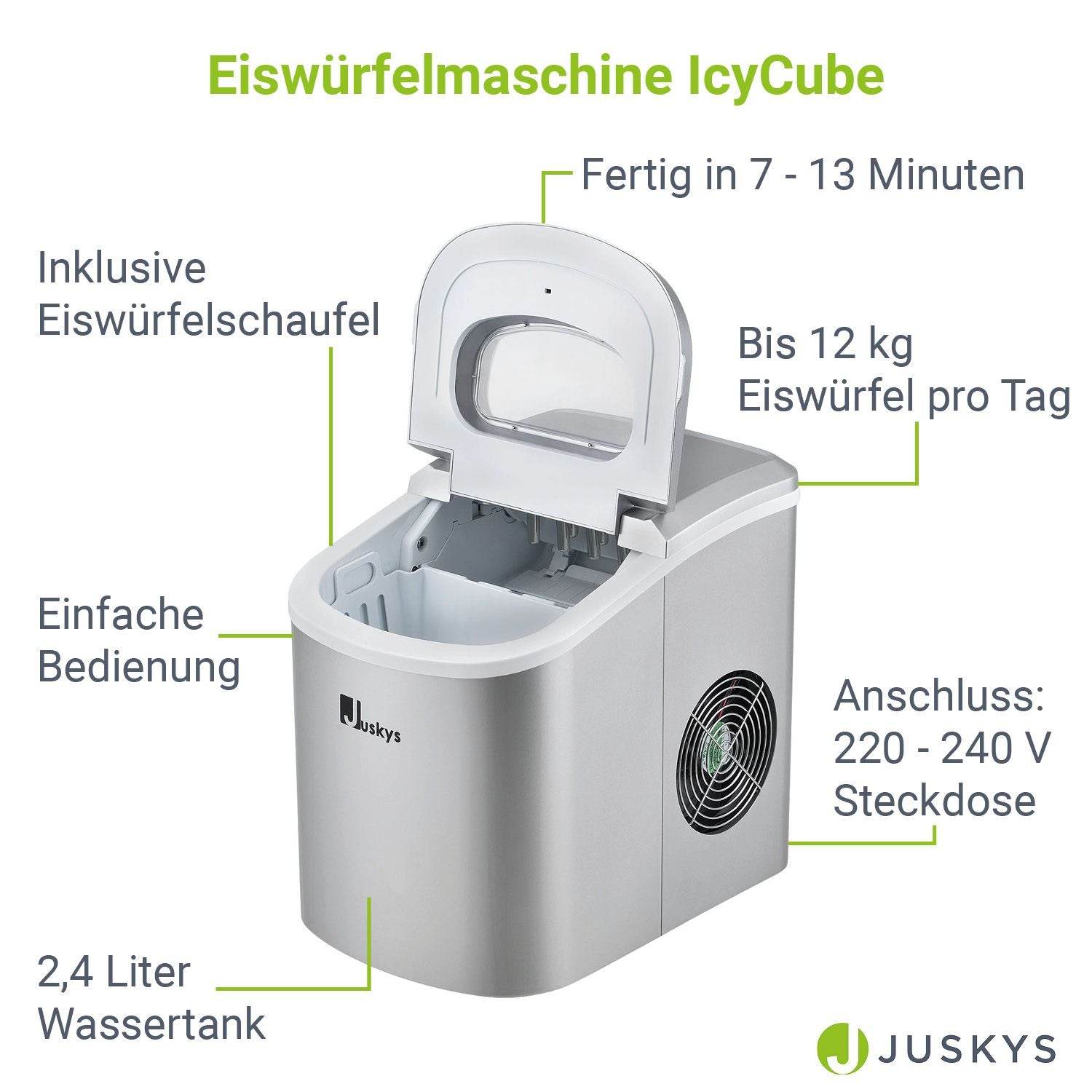 Eiswürfelmaschine IcyCube silber - Palo24