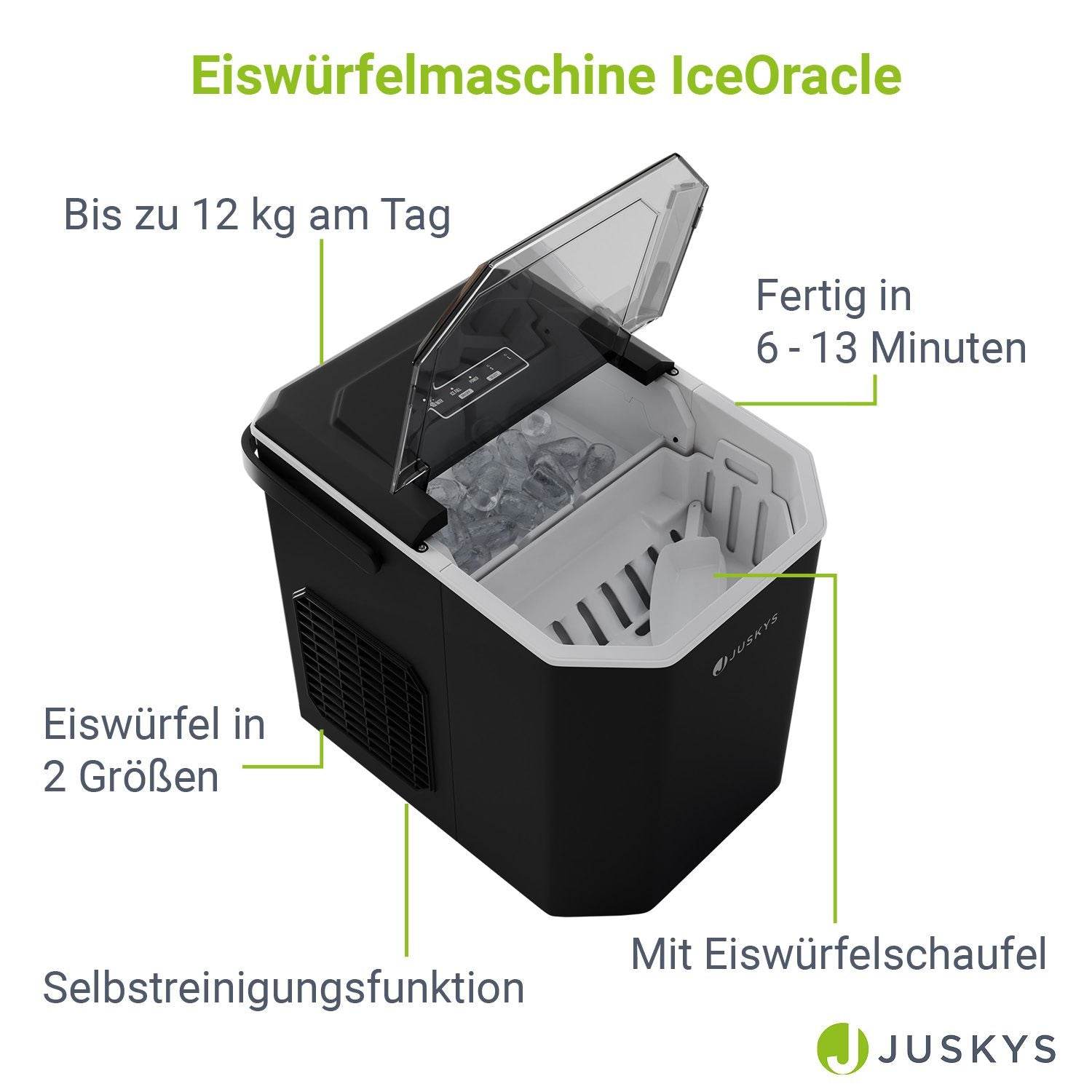 Eiswürfelmaschine IceOracle in Schwarz - Palo24