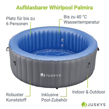 Aufblasbarer Whirlpool Palmira für bis zu 6 Personen - Grau