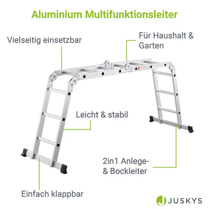Aluminium Multifunktionsleiter 3,6m Tragfähigkeit bis 150 kg