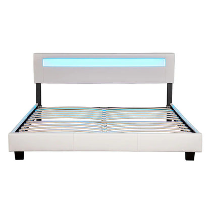 Lit capitonné Paris 160 x 200 cm - blanc