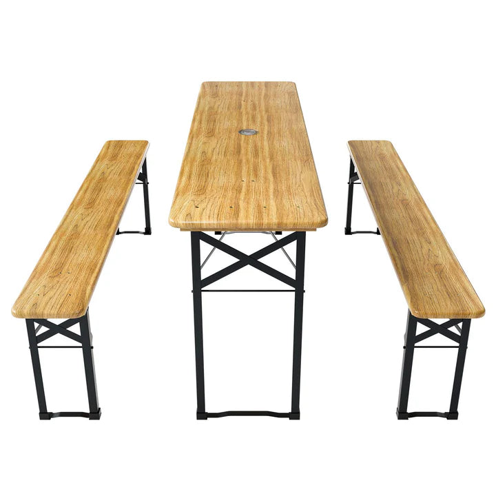 Ensemble de tente à bière, table à bière Bichl, pliable en 3 parties
