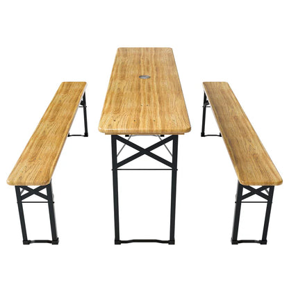 Ensemble de tente à bière, table à bière Bichl, pliable en 3 parties