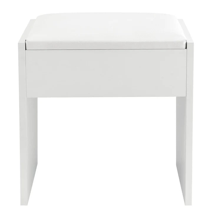 Tabouret coiffeuse Melly en blanc