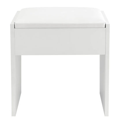 Tabouret coiffeuse Melly en blanc