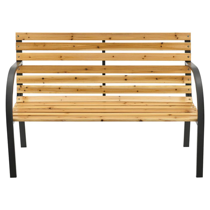 2 Sitzer Gartenbank Modena aus lackiertem Holz und Stahl