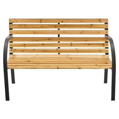 2 Sitzer Gartenbank Modena aus lackiertem Holz und Stahl