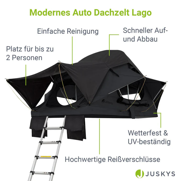Autodachzelt für 2 Personen Lago mit Matratze