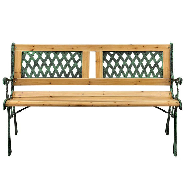 2 Sitzer Gartenbank Sanremo aus lackiertem Holz und Gusseisen