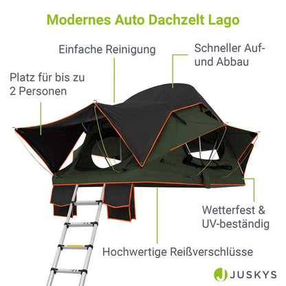 Autodachzelt für 2 Personen Lago mit Matratze
