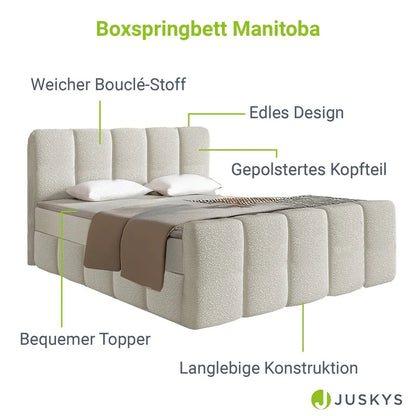 Boxspringbett Manitoba 180x200 cm Beige