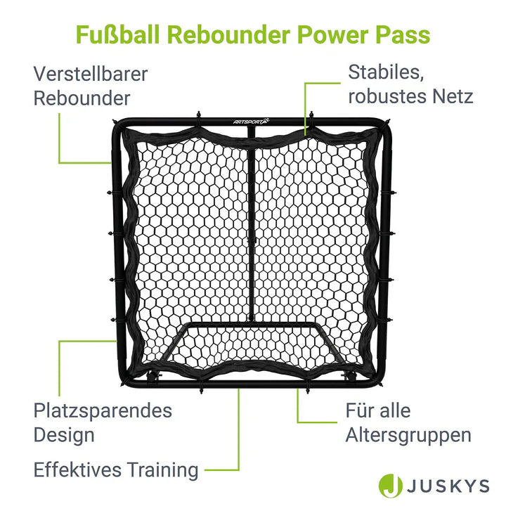 Fußball Rebounder 100 x 100 cm Power Pass