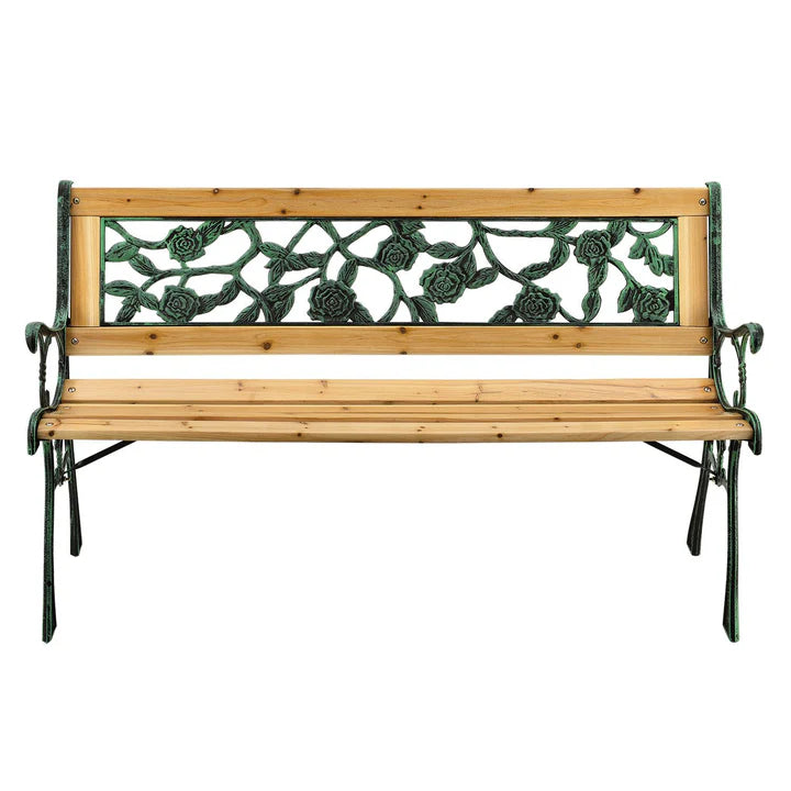 2 Sitzer Gartenbank Venezia aus lackiertem Holz und Gusseisen