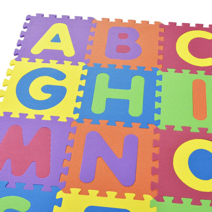 Tappetino puzzle per bambini Kim 36 pezzi dalla A alla Z e da 0 a 9