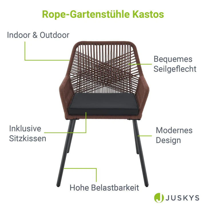 2er Set Rope Gartenstühle Kastos