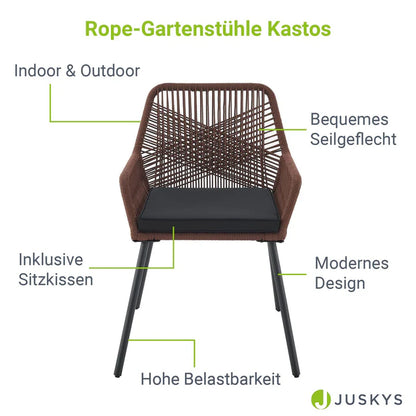 2er Set Rope Gartenstühle Kastos