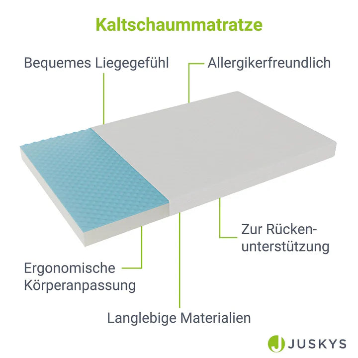 Matelas mousse froide 120 x 200 cm avec réglage ergonomique du corps