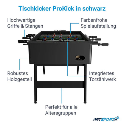 Kickertisch Tischkicker mit Zubehör und integriertem Torzähler