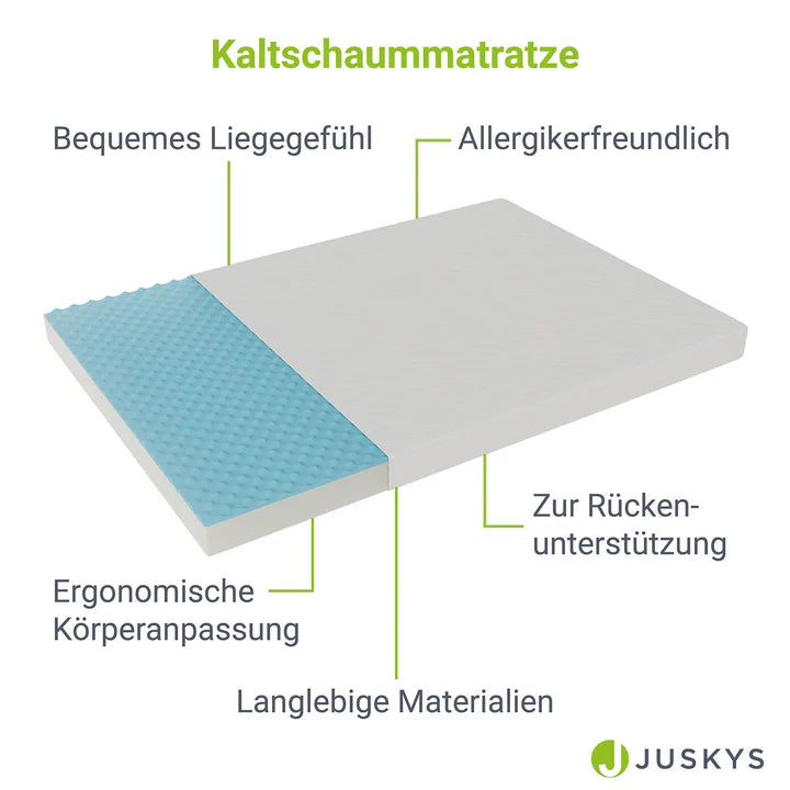 Matelas mousse froide 140 x 200 cm en mousse froide polyuréthane comprimée