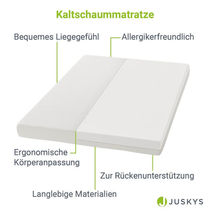 Kaltschaummatratze 80 x 160 cm - Weiss - Palo24
