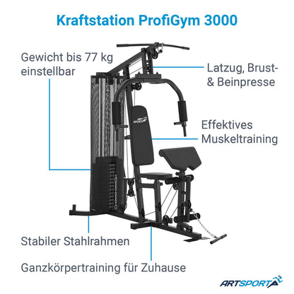 Kraftstation ProfiGym 3000 mit 14 Gewichte