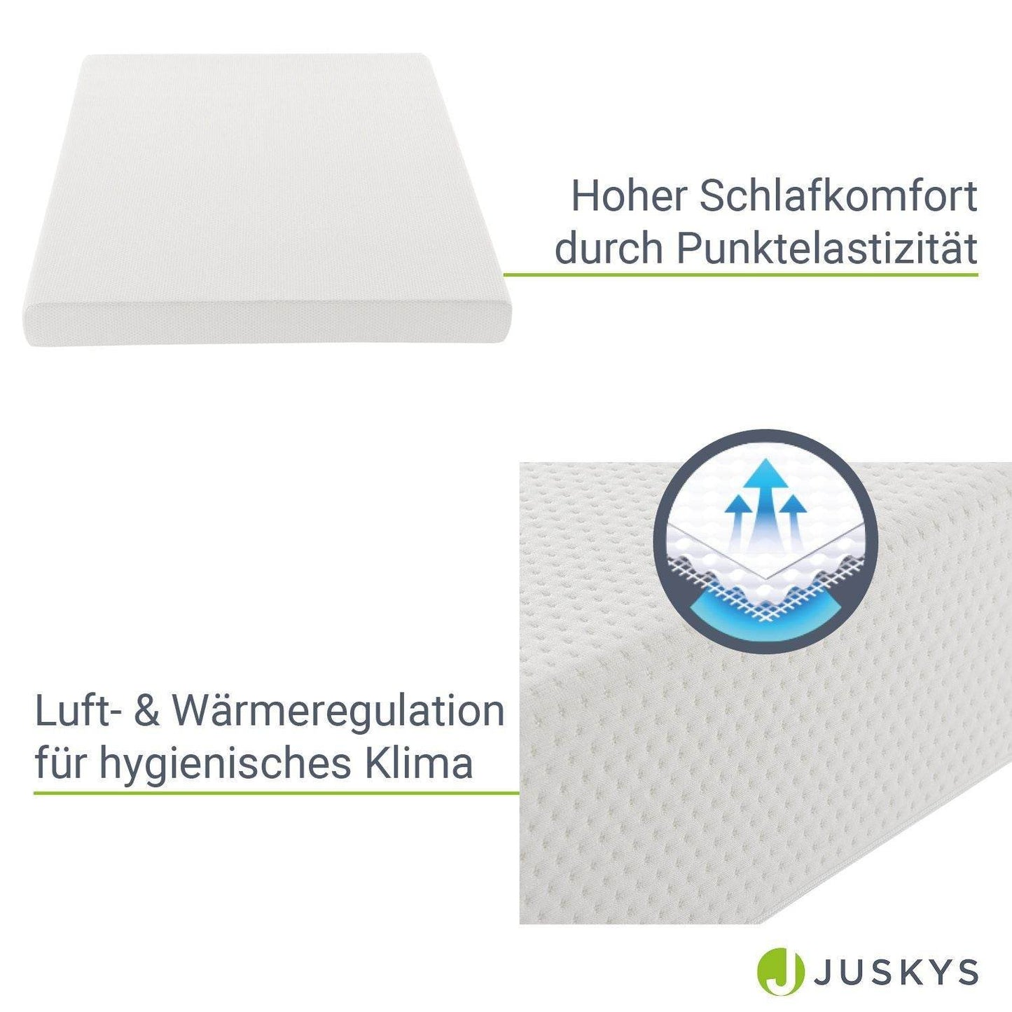 Kaltschaummatratze 80 x 160 cm - Weiss - Palo24