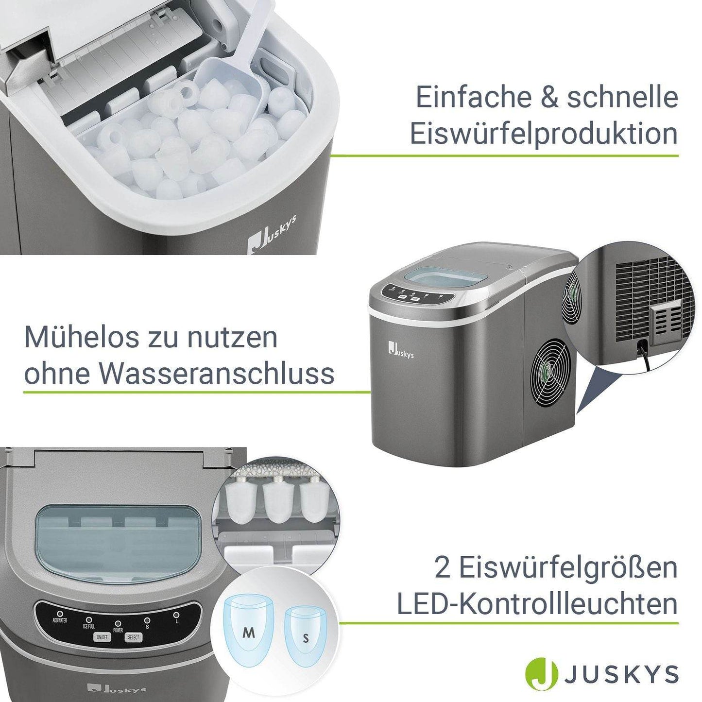 Eiswürfelmaschine IcyCube grau - Palo24