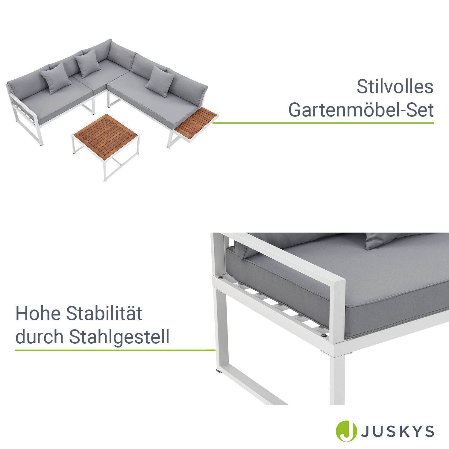 Gartenmöbel Balkonmöbel Lounge St. Tropez Weiss - Palo24