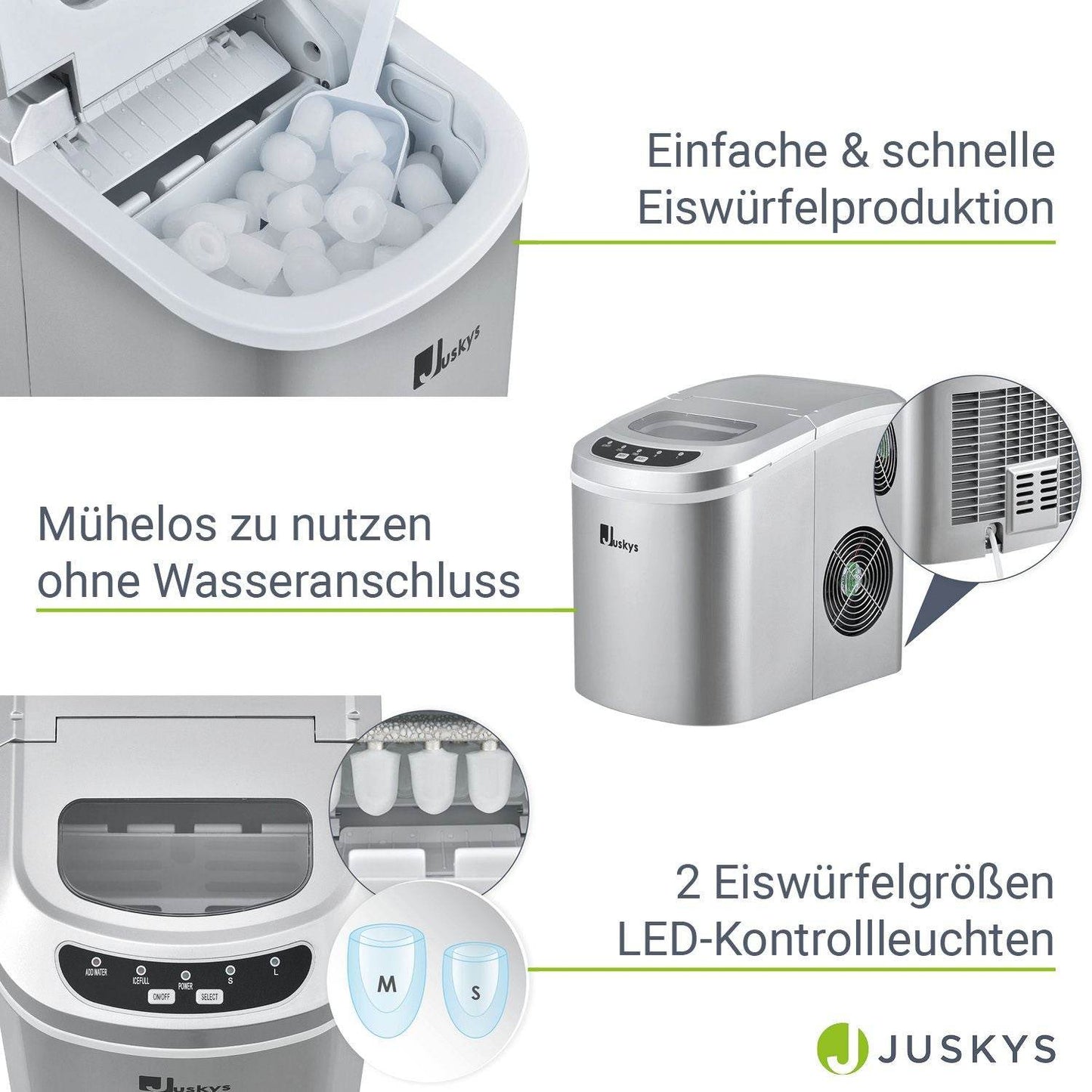 Eiswürfelmaschine IcyCube silber - Palo24