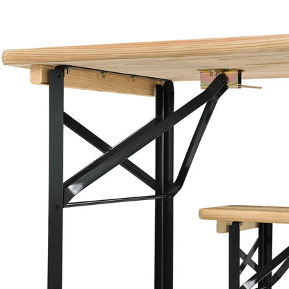 Ensemble de tente à bière, table à bière Bichl, pliable en 3 parties