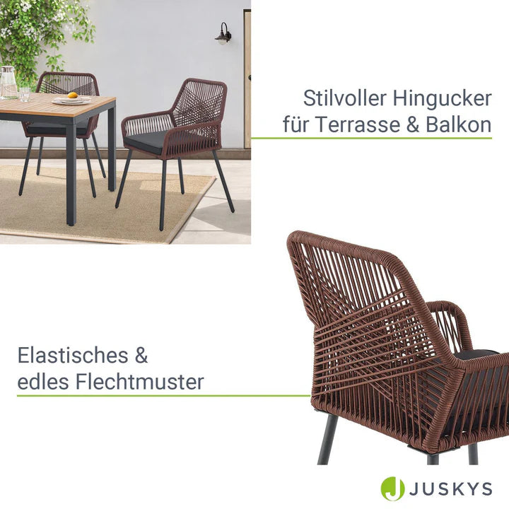 2er Set Rope Gartenstühle Kastos