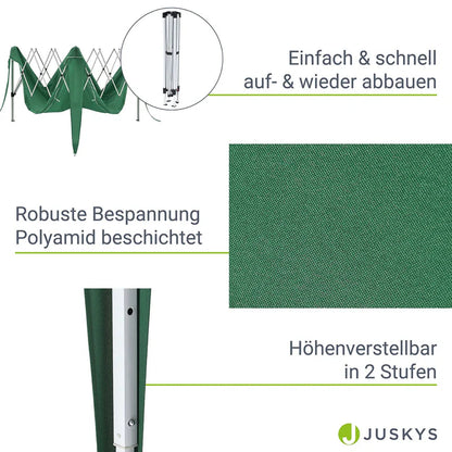 Faltpavillon Vivara 3x3 m in Grün mit Tragetasche