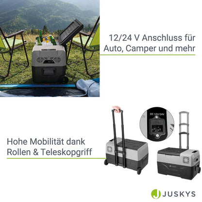 Glacière à compresseur Yukon 30 l en gris, contrôle par application et prise de chargement USB