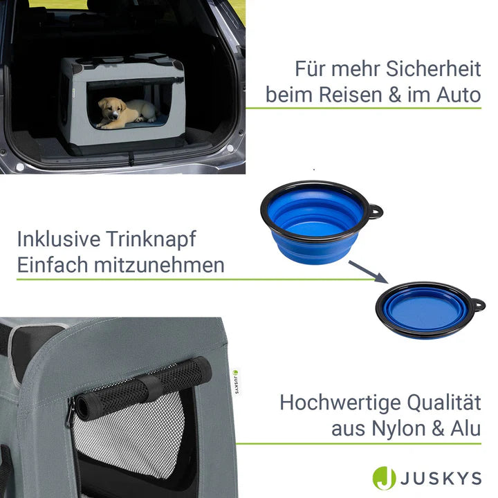 faltbare Hundetransportbox Lassie L (dunkelgrau)